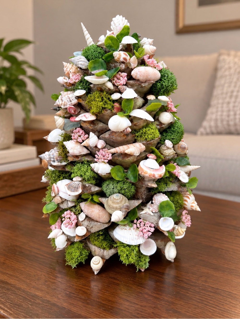 Huge Pinecone | Coastal Seashell Centerpiece | 🌲 Read Description